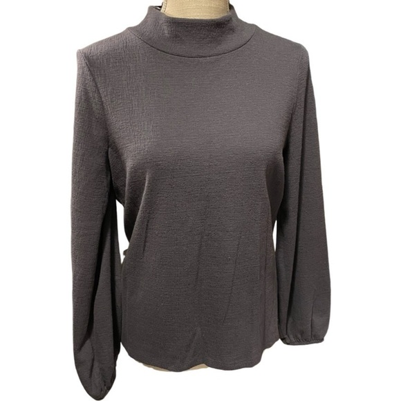 Old Navy Tops - Gray Lightweight Mock Turtleneck Blouse EUC